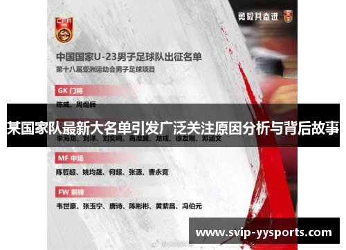 某国家队最新大名单引发广泛关注原因分析与背后故事 某国家队最新大名单引发广泛关注原因分析与背后故事